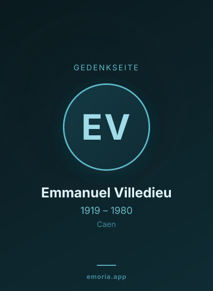 Gedenkportrait von Emmanuel Villedieu
