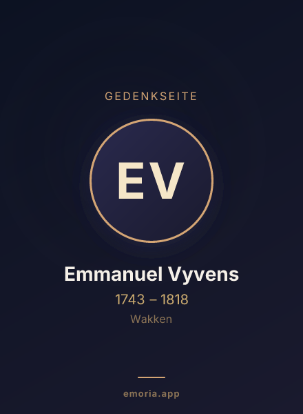 Gedenkportrait von Emmanuel Vyvens