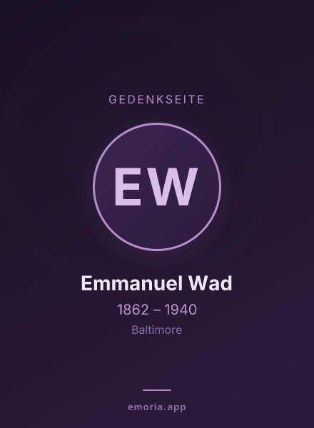 Gedenkportrait von Emmanuel Wad