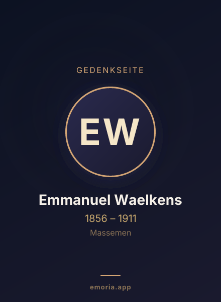 Gedenkportrait von Emmanuel Waelkens