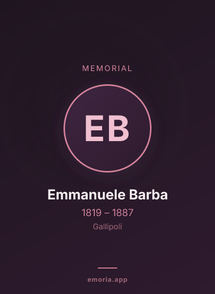Memorial portrait of Emmanuele Barba