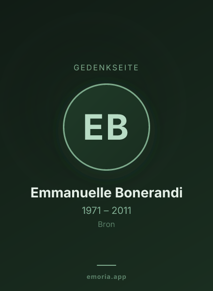 Gedenkportrait von Emmanuelle Bonerandi
