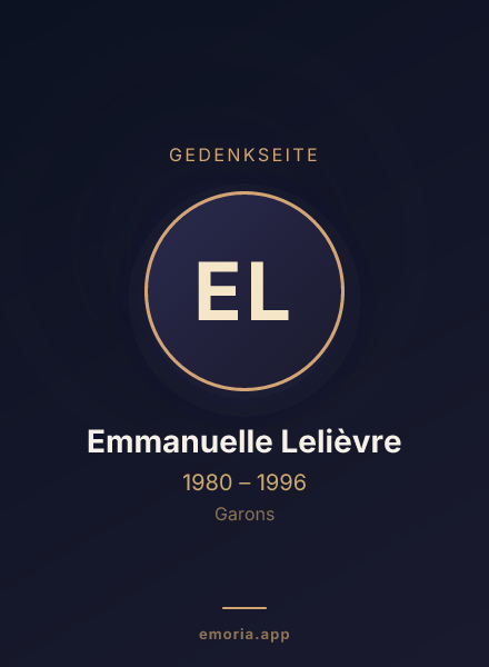 Gedenkportrait von Emmanuelle Lelièvre