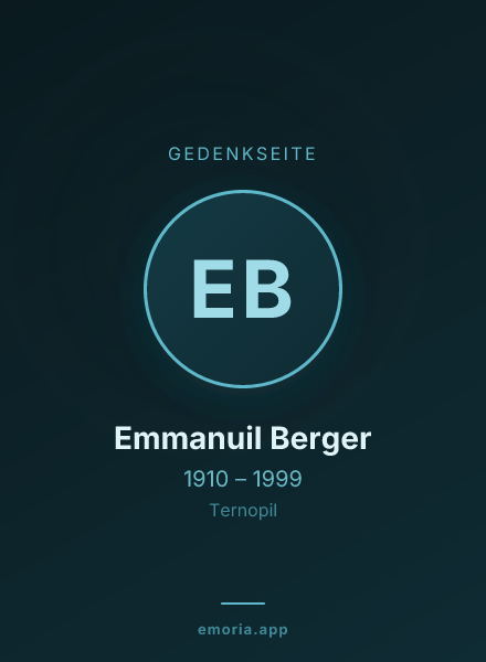 Gedenkportrait von Emmanuil Berger