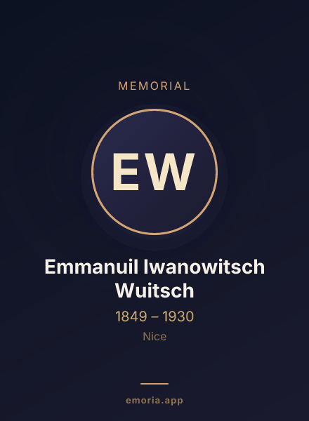 Memorial portrait of Emmanuil Iwanowitsch Wuitsch