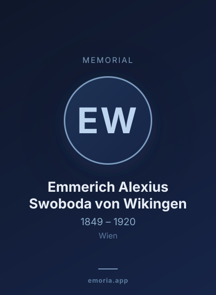Memorial portrait of Emmerich Alexius Swoboda von Wikingen