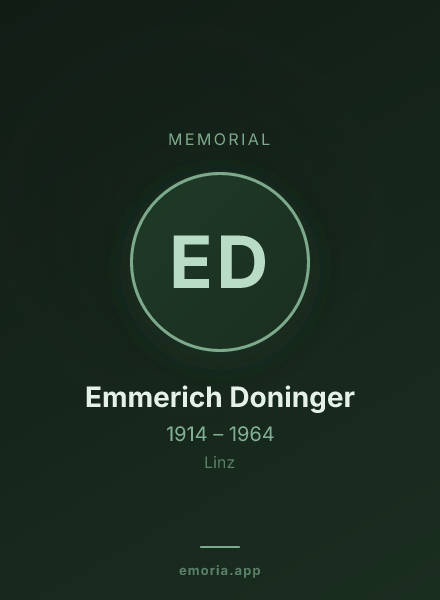 Memorial portrait of Emmerich Doninger