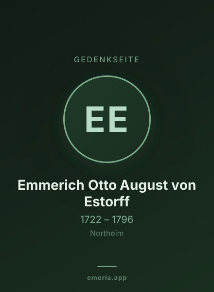 Gedenkportrait von Emmerich Otto August von Estorff