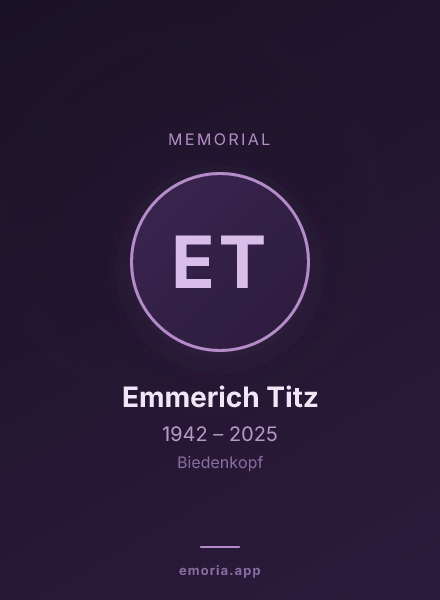 Memorial portrait of Emmerich Titz