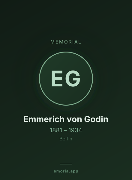 Memorial portrait of Emmerich von Godin