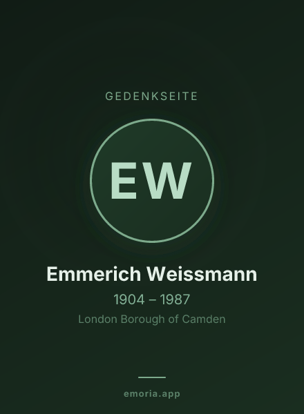 Gedenkportrait von Emmerich Weissmann