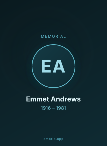 Memorial portrait of Emmet Andrews