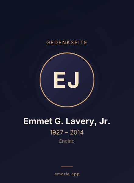 Gedenkportrait von Emmet G. Lavery, Jr.