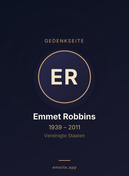 Gedenkportrait von Emmet Robbins