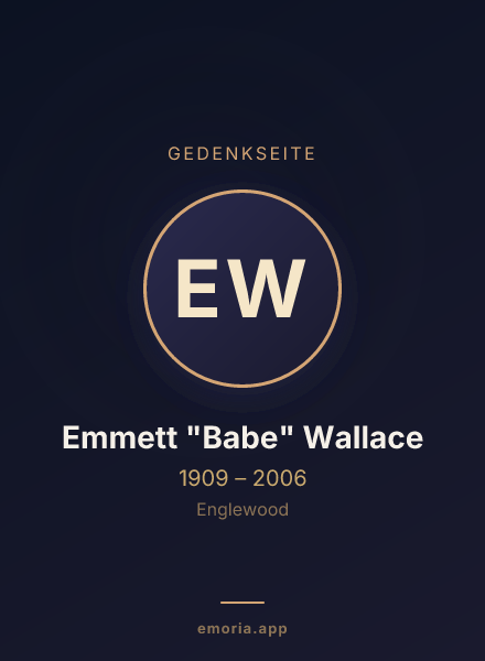 Gedenkportrait von Emmett "Babe" Wallace