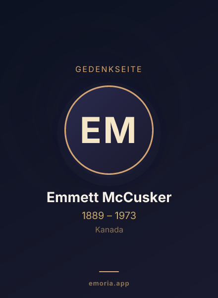 Gedenkportrait von Emmett McCusker