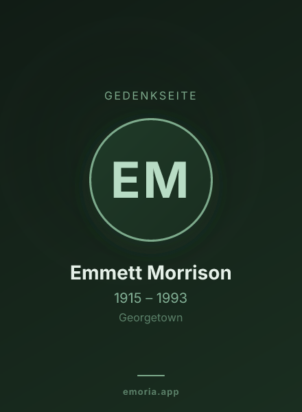 Gedenkportrait von Emmett Morrison