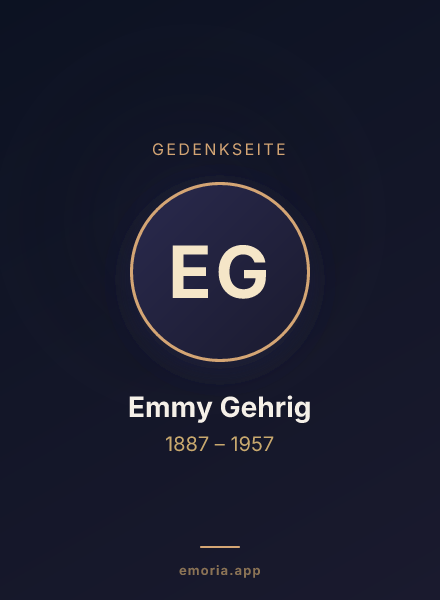 Gedenkportrait von Emmy Gehrig