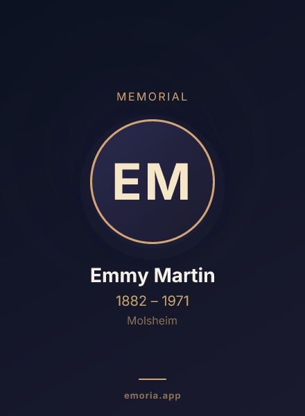 Memorial portrait of Emmy Martin