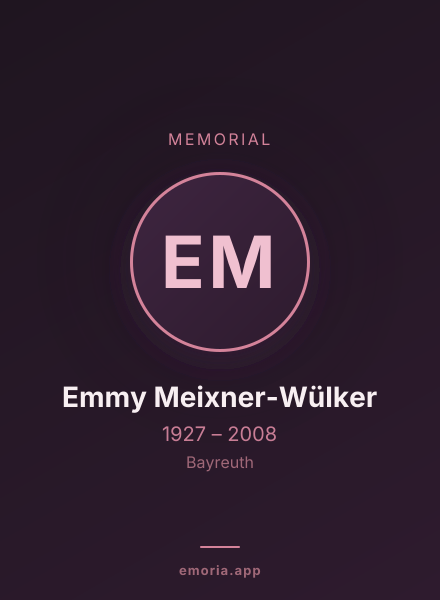 Memorial portrait of Emmy Meixner-Wülker
