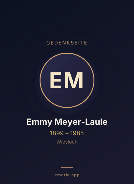 Gedenkportrait von Emmy Meyer-Laule