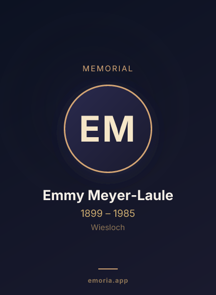 Memorial portrait of Emmy Meyer-Laule