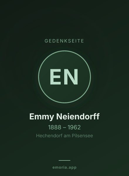 Gedenkportrait von Emmy Neiendorff