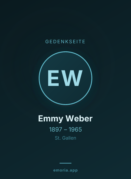 Gedenkportrait von Emmy Weber