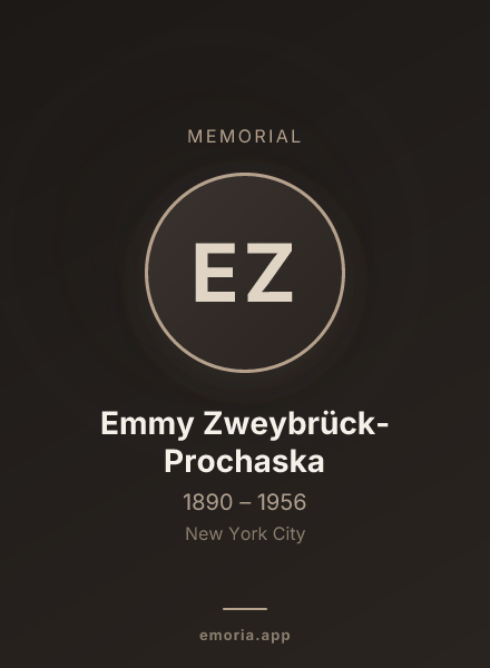 Memorial portrait of Emmy Zweybrück-Prochaska