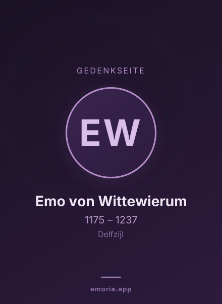 Gedenkportrait von Emo von Wittewierum