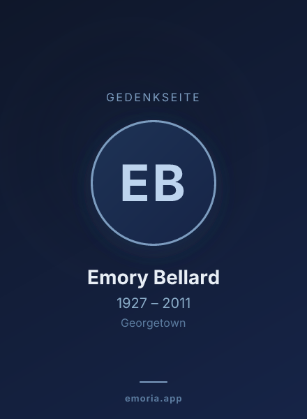 Gedenkportrait von Emory Bellard