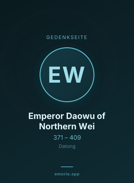 Gedenkportrait von Emperor Daowu of Northern Wei