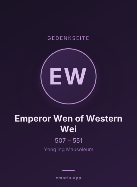 Gedenkportrait von Emperor Wen of Western Wei