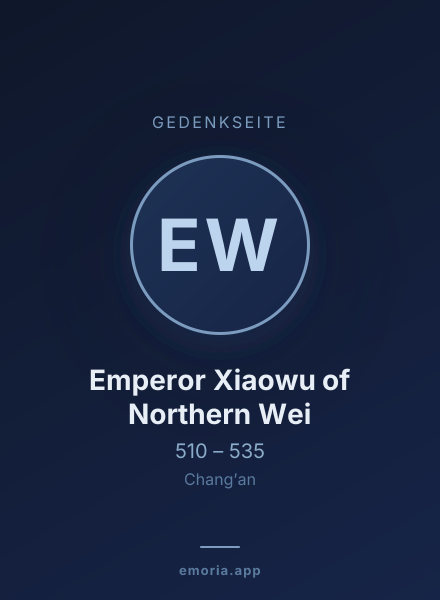 Gedenkportrait von Emperor Xiaowu of Northern Wei