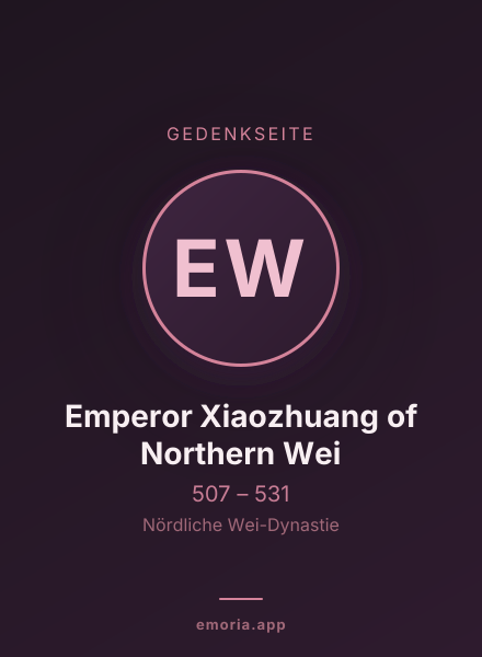 Gedenkportrait von Emperor Xiaozhuang of Northern Wei