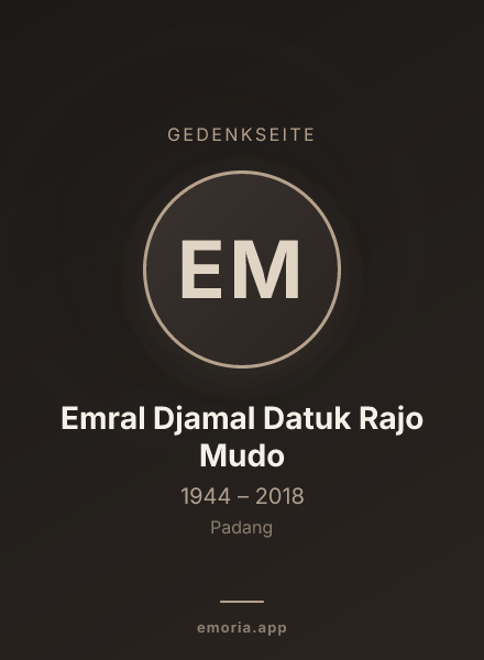Gedenkportrait von Emral Djamal Datuk Rajo Mudo