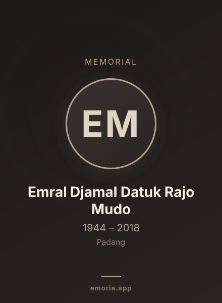 Memorial portrait of Emral Djamal Datuk Rajo Mudo