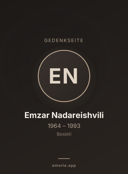 Gedenkportrait von Emzar Nadareishvili