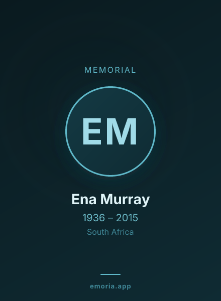 Memorial portrait of Ena Murray