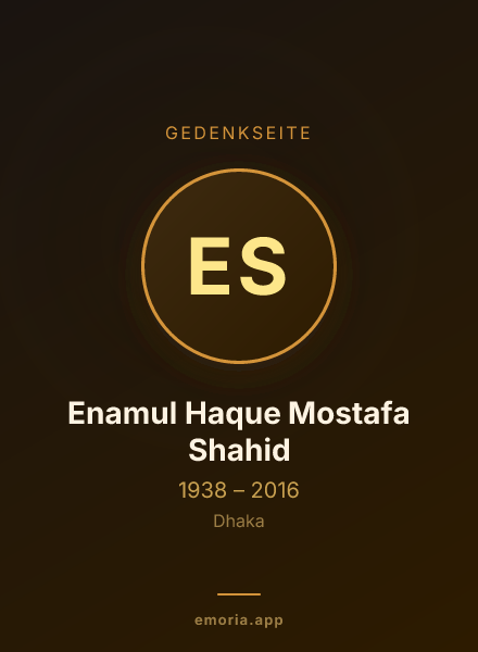 Gedenkportrait von Enamul Haque Mostafa Shahid
