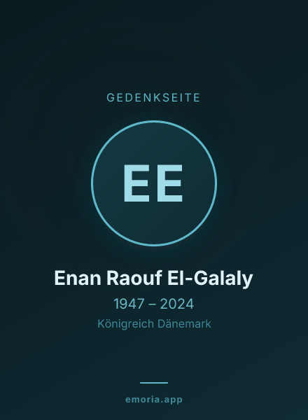 Gedenkportrait von Enan Raouf El-Galaly