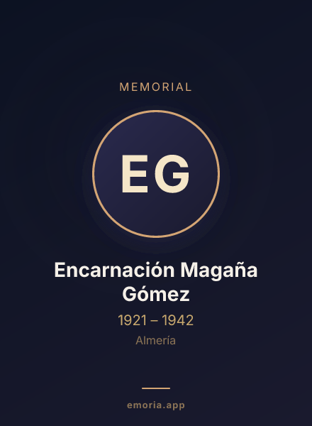 Memorial portrait of Encarnación Magaña Gómez