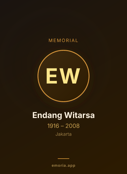 Memorial portrait of Endang Witarsa