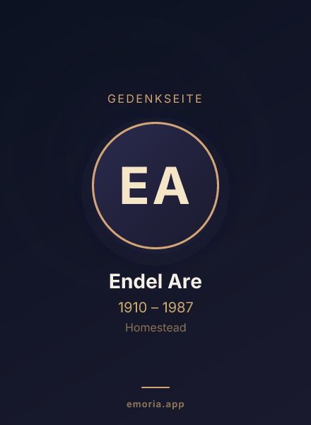 Gedenkportrait von Endel Are