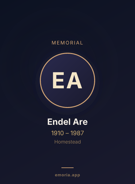 Memorial portrait of Endel Are