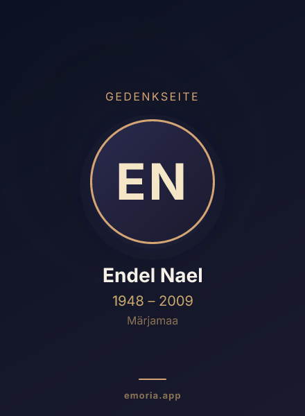 Gedenkportrait von Endel Nael