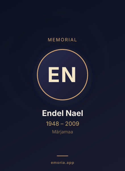 Memorial portrait of Endel Nael