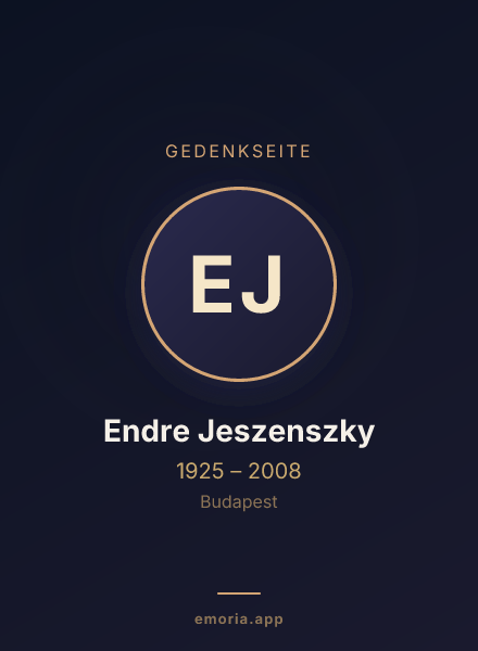 Gedenkportrait von Endre Jeszenszky