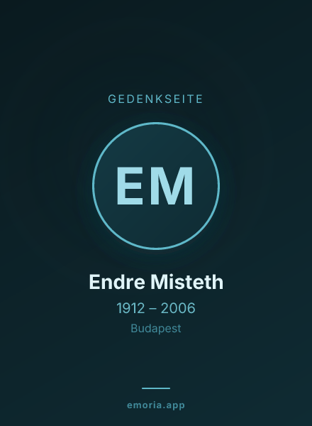 Gedenkportrait von Endre Misteth