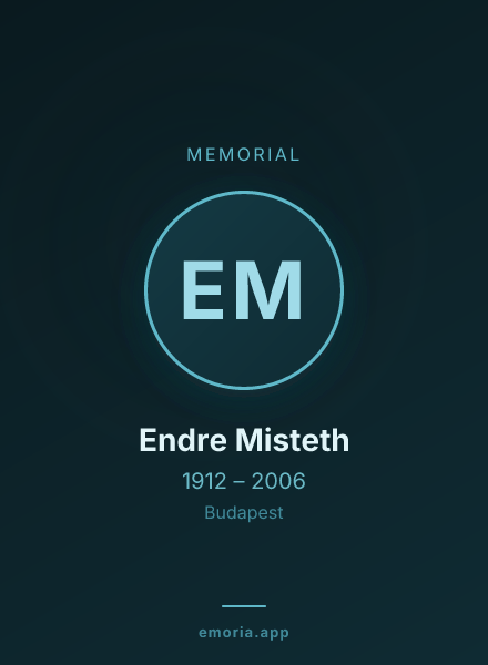 Memorial portrait of Endre Misteth